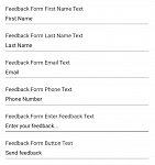 Editable feedback form