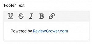 Ability to add HTML to Review Form Footer