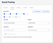 Social posting, cycle templates