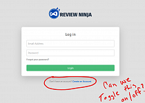 Toggle on/off the "create an account" link on the signup page.